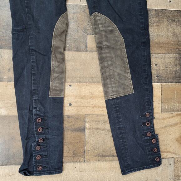 Vintage Ralph Lauren Rugby Breeches Pants Women 4‎ Equestrian Riding Patch Black - Picture 4 of 11
